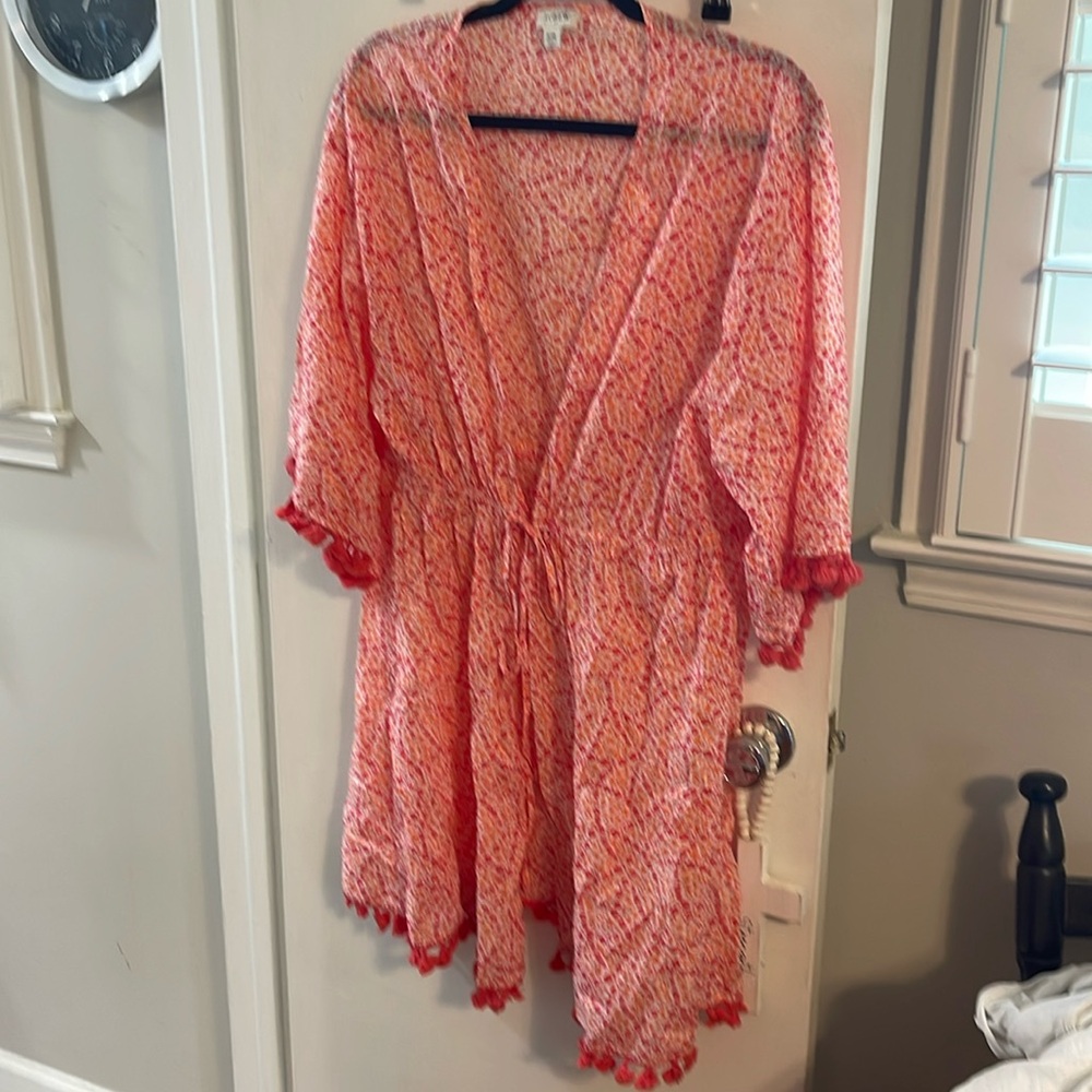 J Crew Factory tie front cover up. Size xxl